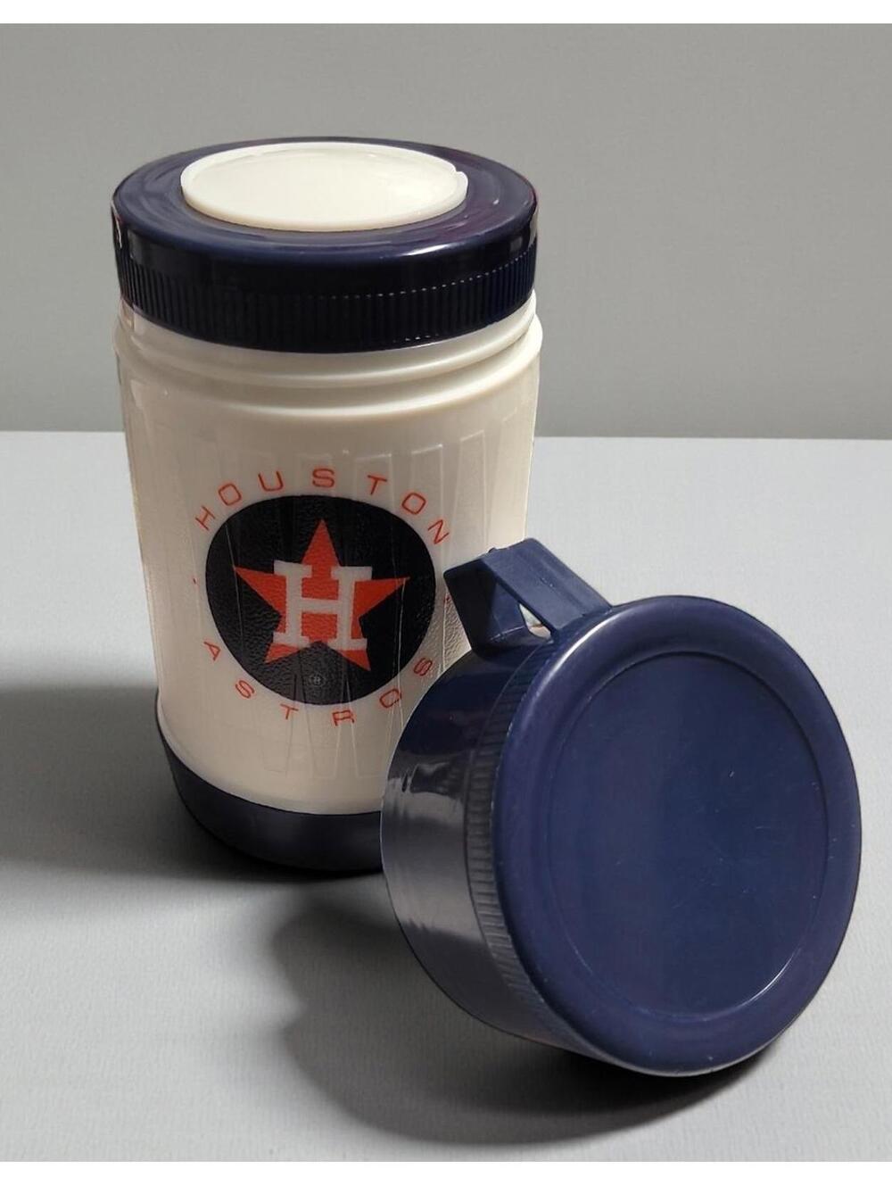 Rare Vintage Chick-fil-A & Houston Astros Thermos Dual Logo, Smudged Logo - Read